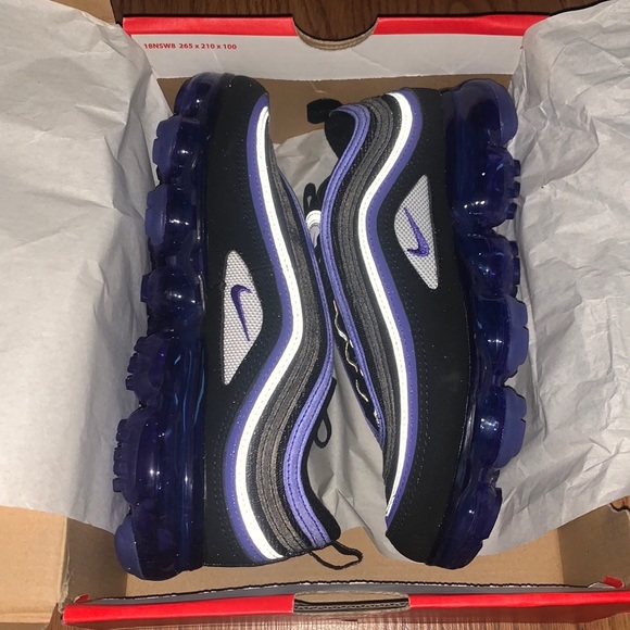 NIKE AIR VAPORMAX ‘97 BLACK/PERSIAN VIOLET-WHITE - Picture 4 of 5